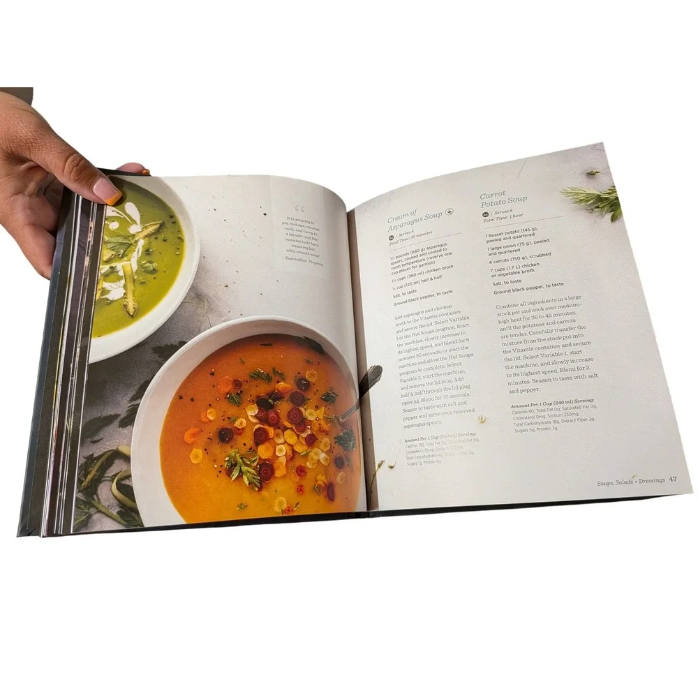 Vitamix Simply Blending Hardcover Cookbook Whole Food Recipes 2016 121320